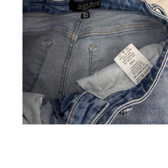 Judy Blue Jeans High Waist Rigid Magic 90's Destroyed Straight Denim Women's 1 - Picture 5 of 5